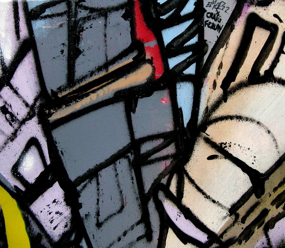 Tableau de Craig & Emer a pour titre  Les cornus style street pop art dim : Craig & Emerprix:1200