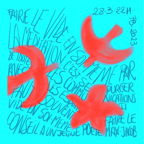 Editions d'art de FREDERIQUE BERTIN a pour titre  Les oiseaux bleu style figuratif dim : FREDERIQUE BERTINprix:30
