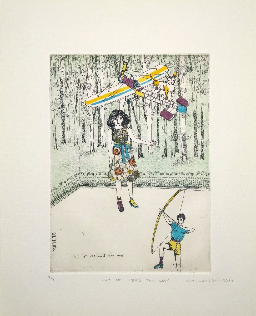 Editions d'art de ATSUKO ISHII a pour titre  LET YOU LEAD THE WAY style figuratif dim : ATSUKO ISHIIprix:130