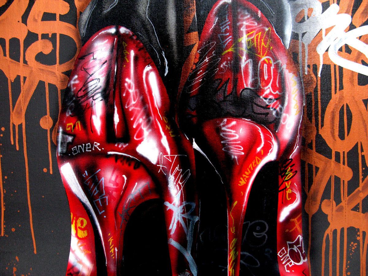 Tableau de JUG a pour titre  LOUBOU style street pop art dim : JUGprix:900