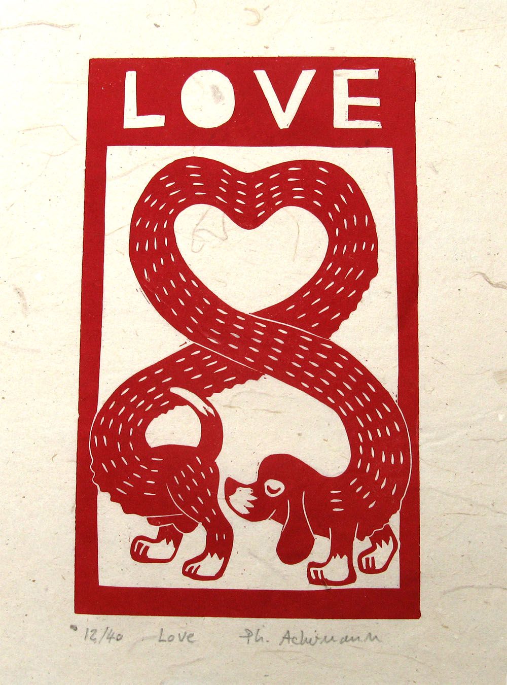 Editions d'art de PHILIPPE ACHERMANN a pour titre  Love style figuratif dim : PHILIPPE ACHERMANNprix:40
