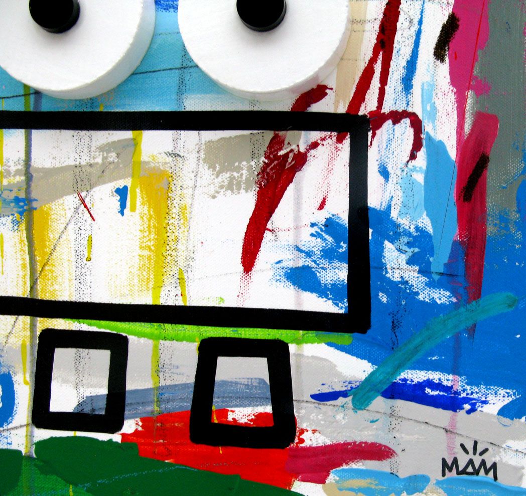 Tableau de MAM a pour titre  Les Potes style street pop art, graphique dim : MAMprix:1400