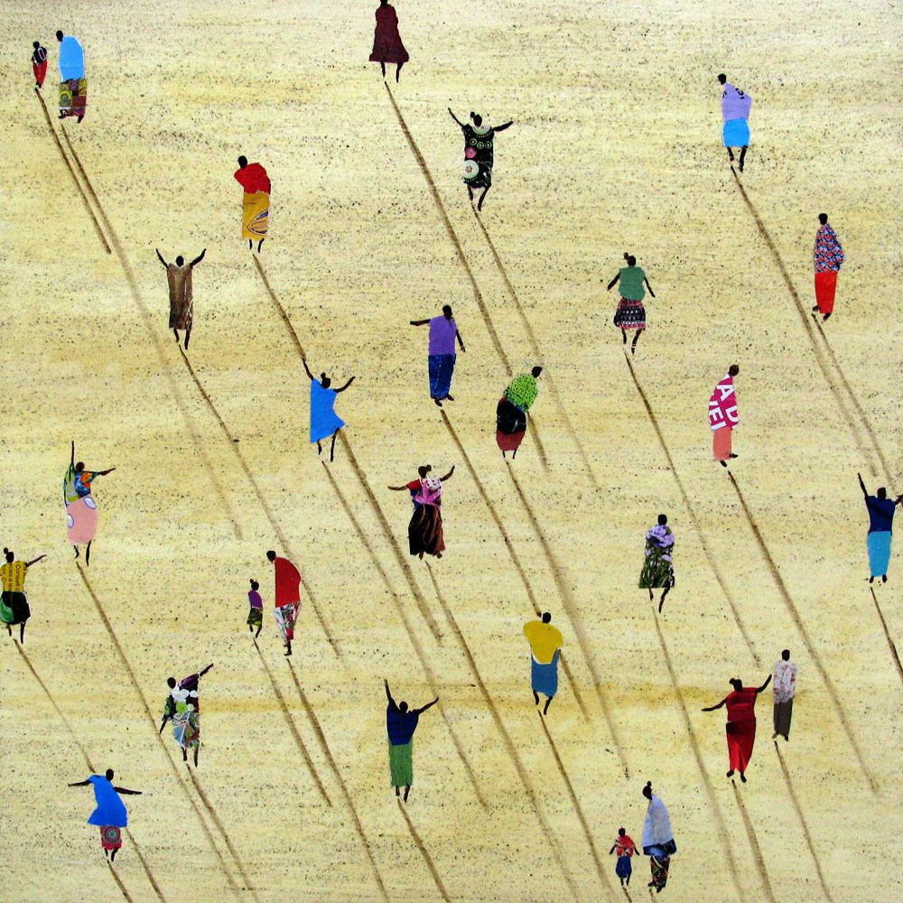Tableau de MARCOS ZRIHEN NOWOTNY a pour titre  SENEGAL style figuratif dim : MARCOS ZRIHEN NOWOTNYprix: