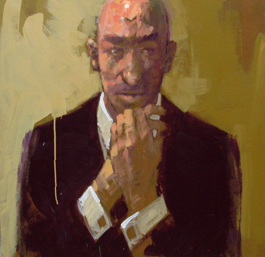 Tableau de MASSEBEUF Olivier a pour titre  CORPORATION style figuratif dim : MASSEBEUF Olivierprix: