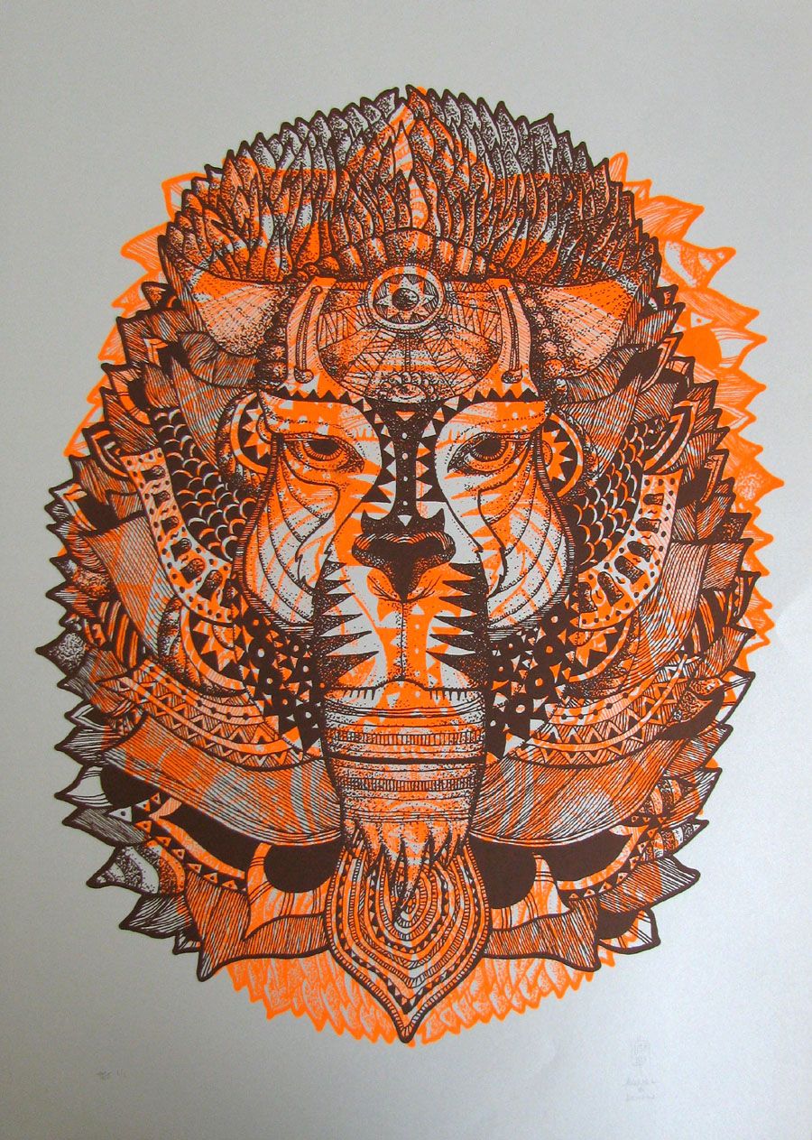 Editions d'art de JIBE a pour titre  AKWABA style graphique dim : JIBEprix: