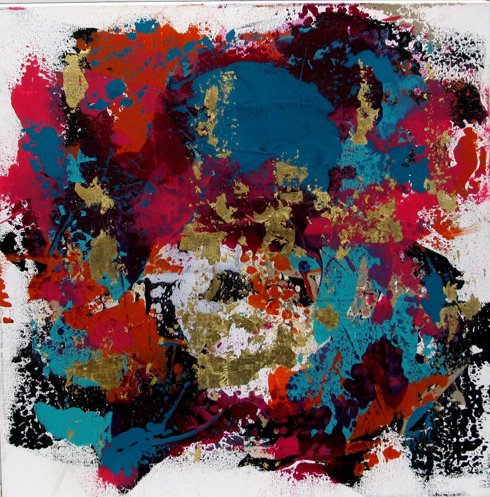 Tableau de CELINE WEBER a pour titre  MURMURES INCANDESCENTS 2 style abstrait dim : CELINE WEBERprix:320