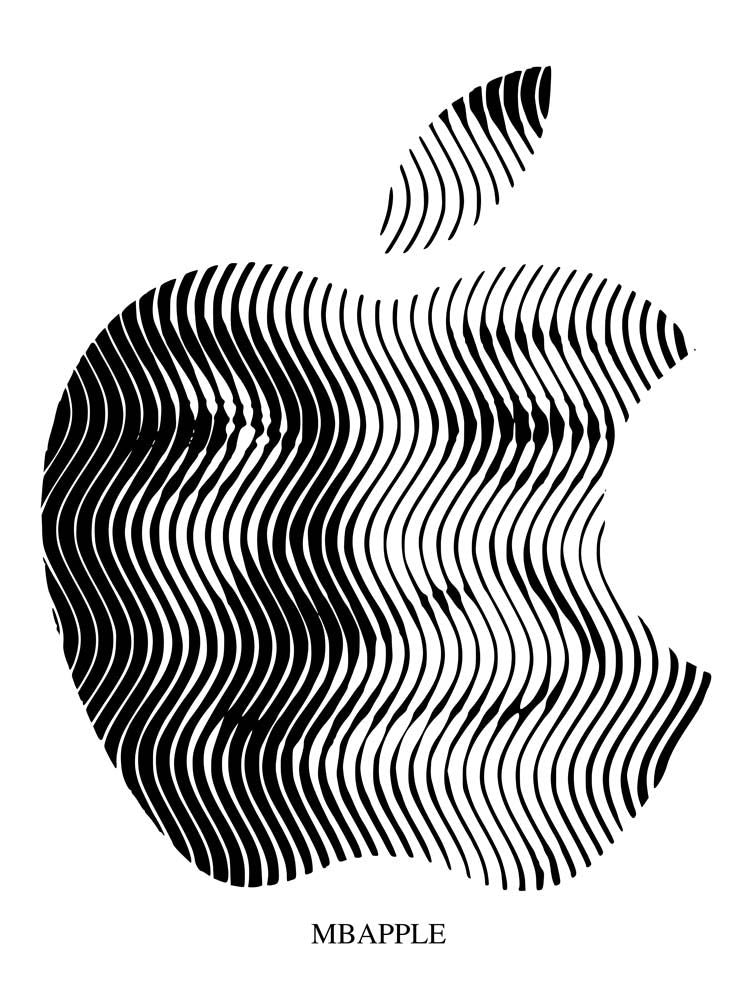Editions d'art de WAWAPOD a pour titre  MBAPPLE style street pop art, graphique dim : WAWAPODprix:50