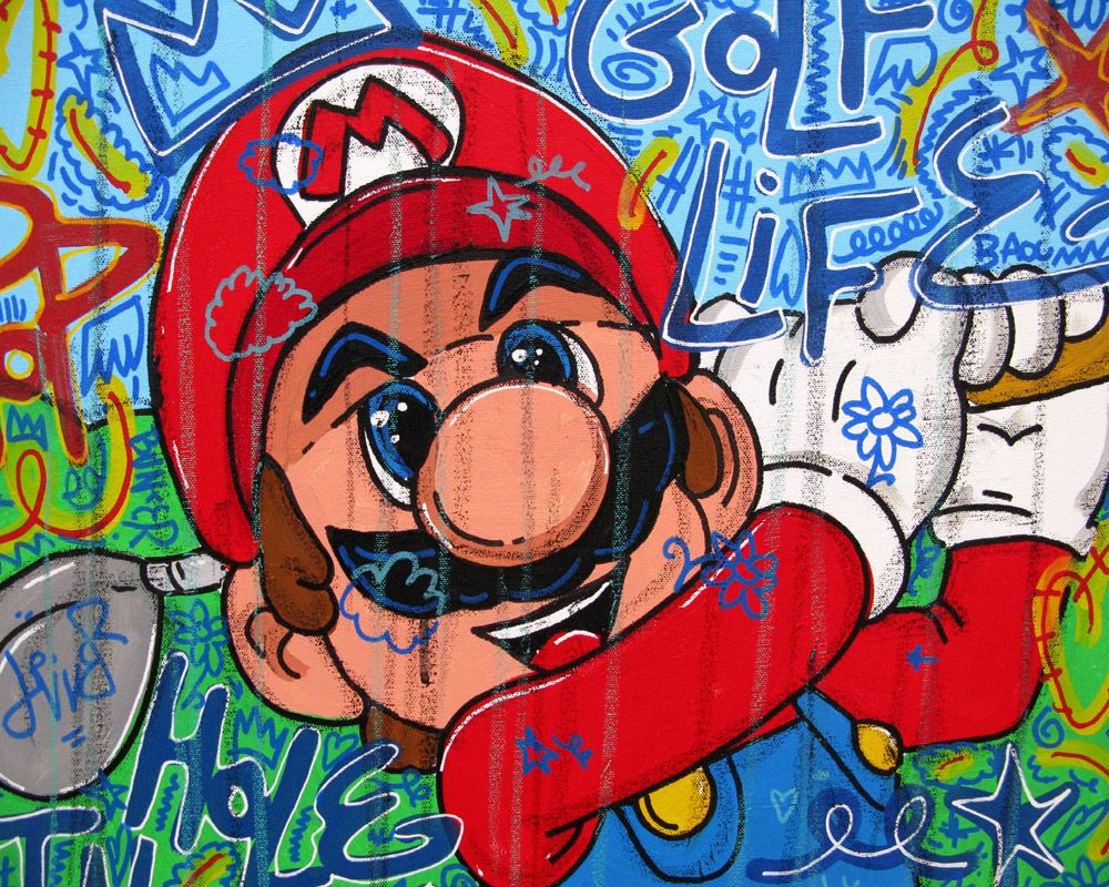 Tableau de RICO SAB a pour titre  Mario Golf style street pop art dim : RICO SABprix:450