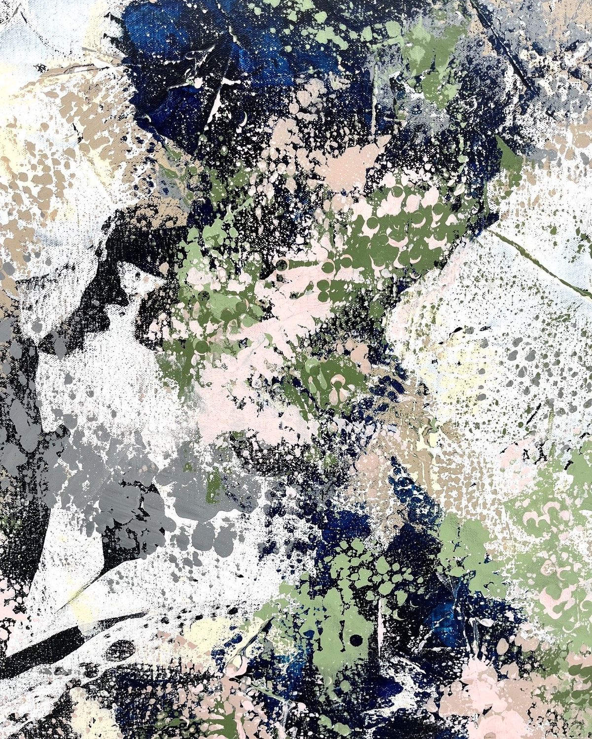 Tableau de CELINE WEBER a pour titre  Matcha style abstrait dim : CELINE WEBERprix:1200