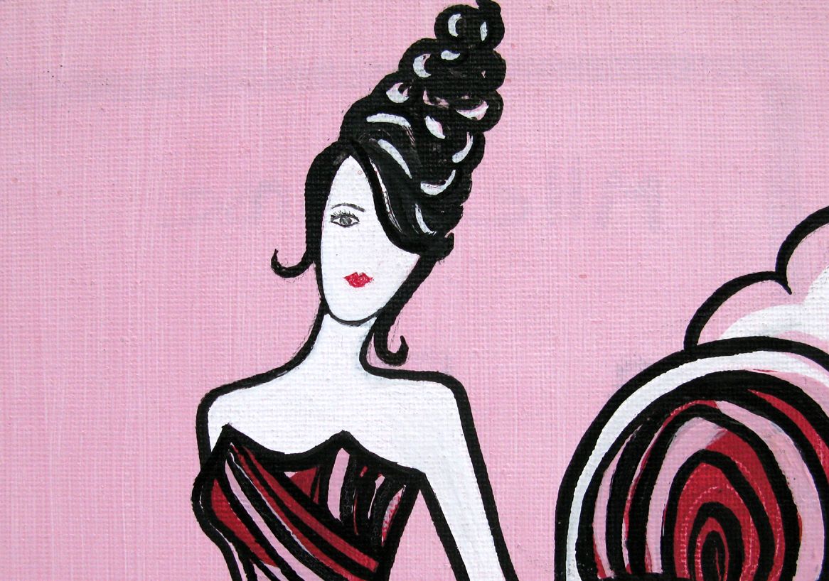 Tableau de CACOU a pour titre  Mlle Danse style graphique dim : CACOUprix:80