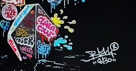 Editions d'art de BLACH a pour titre  Mickey Origami style graffiti, street art dim : BLACHprix:90
