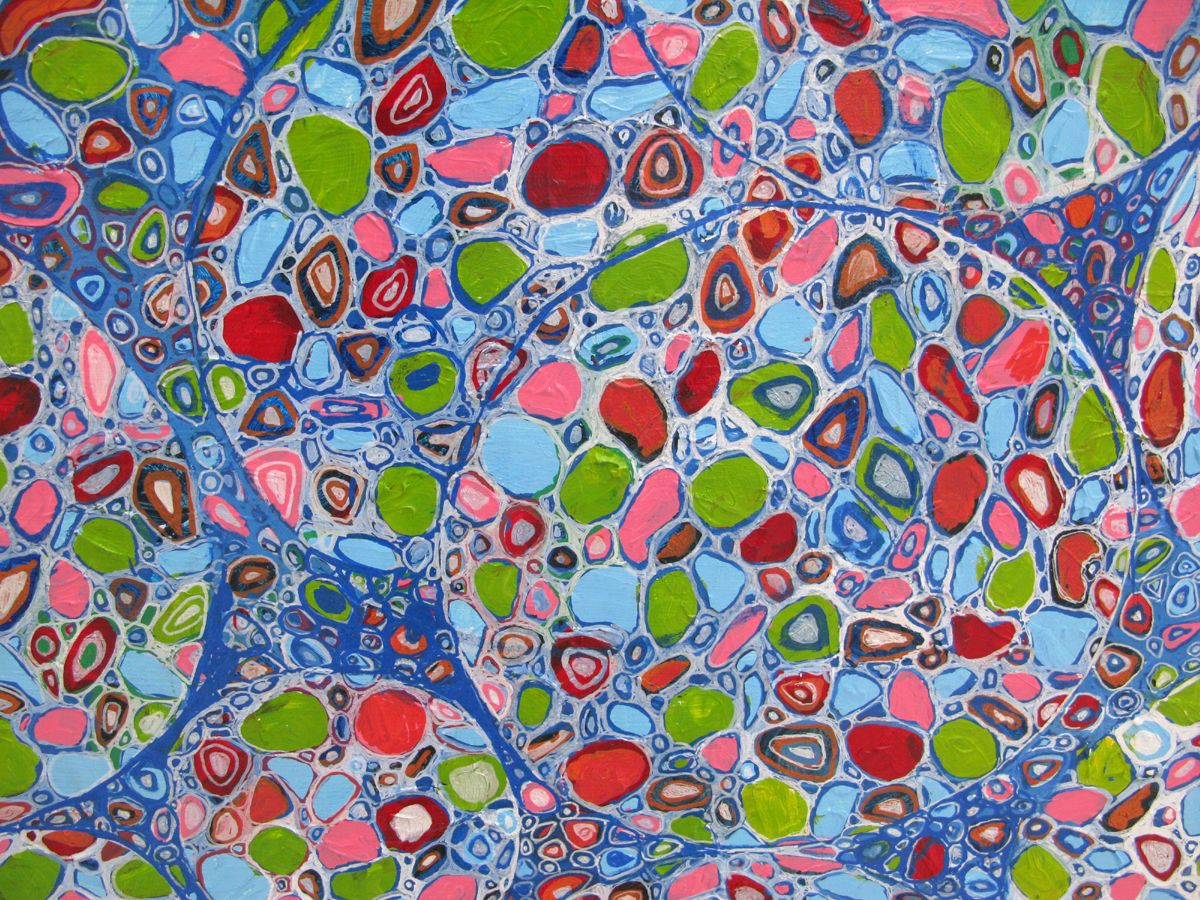 Tableau de JAVIER RAMIREZ a pour titre  MICROCOLOUR 4 style abstrait dim : JAVIER RAMIREZprix:800