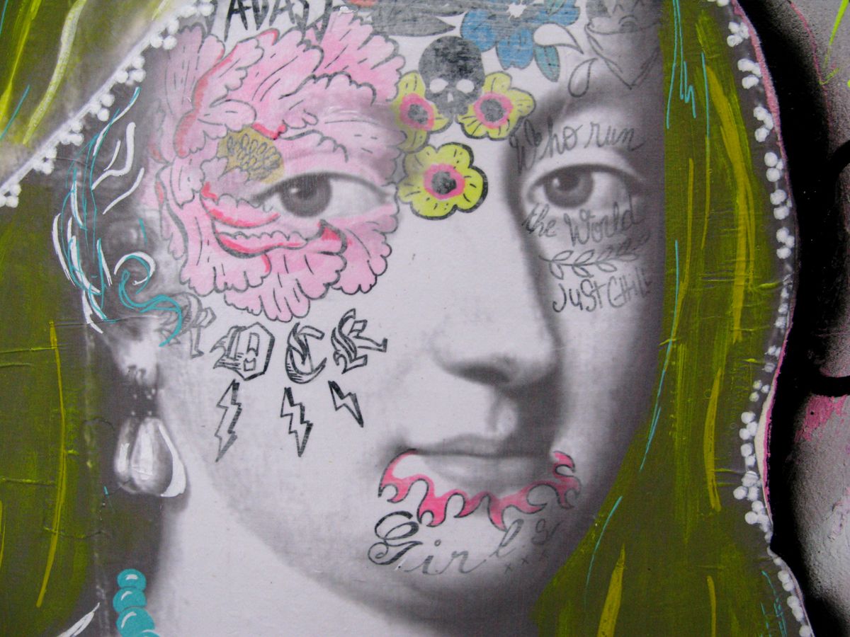 Tableau de LN LE PAPE a pour titre  Mirror Mirror style street pop art dim : LN LE PAPEprix:300