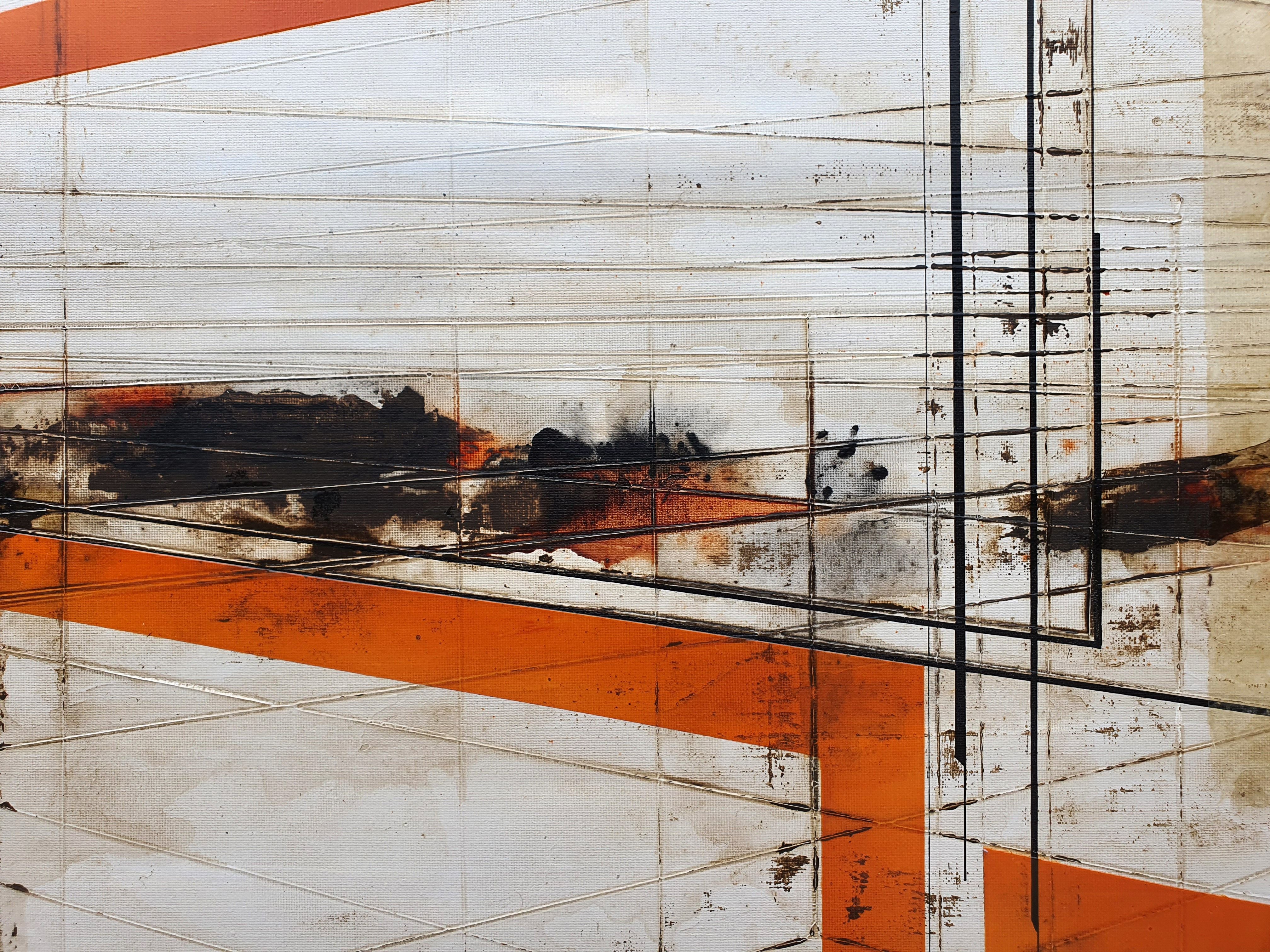 Tableau de LUDOVIC MERCHER a pour titre  NO MAN'S LAND style abstrait dim : LUDOVIC MERCHERprix:1000