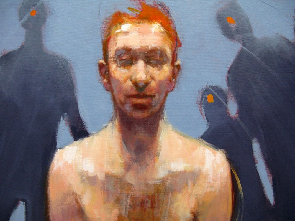 Tableau de MASSEBEUF Olivier a pour titre  Nobody blinded me style figuratif dim : MASSEBEUF Olivierprix:1500