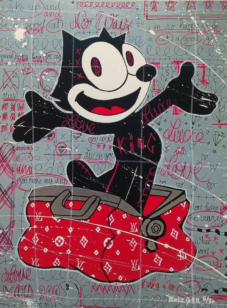 Editions d'art de ONIZBAR a pour titre  KING OF LUXE style street pop art, graphique dim : ONIZBARprix:70