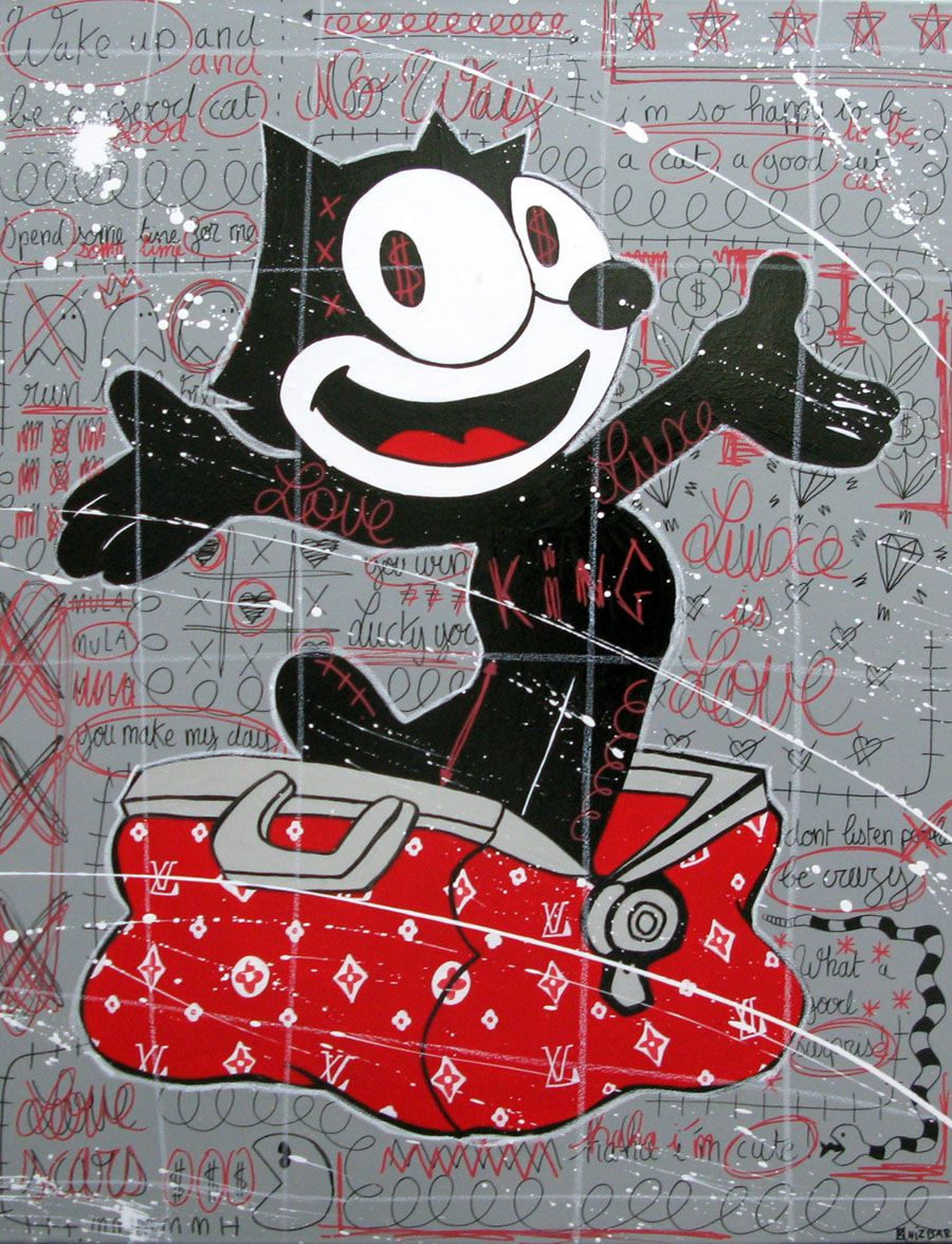Tableau de ONIZBAR a pour titre  KING OF LUXE style street pop art dim : ONIZBARprix:920