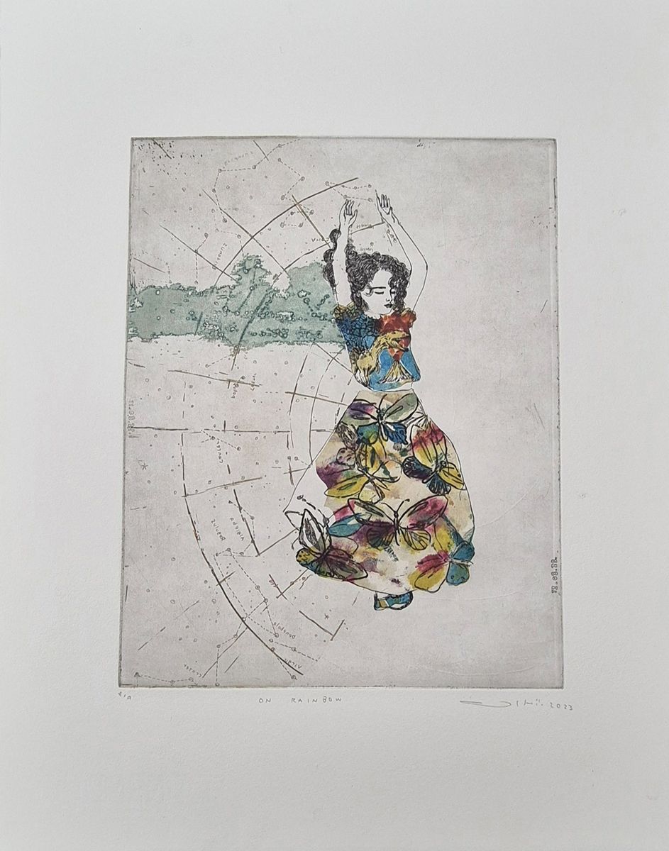Editions d'art de ATSUKO ISHII a pour titre  ON RAINBOW style figuratif dim : ATSUKO ISHIIprix:250
