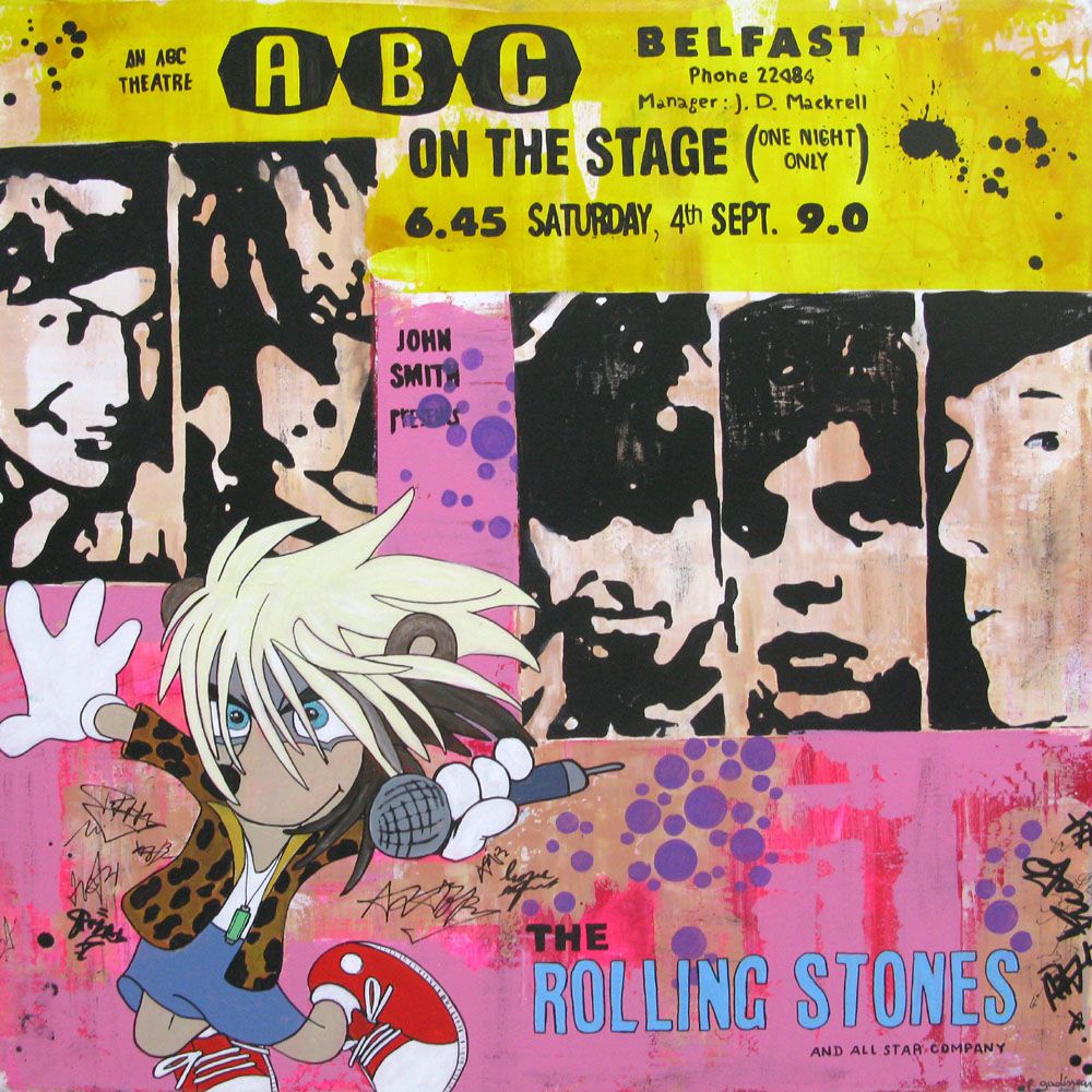 Tableau de PATRICIA GADISSEUR a pour titre  THE ROLLING STONES style street pop art dim : PATRICIA GADISSEURprix: