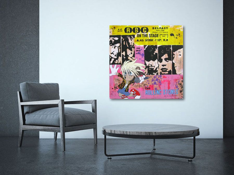 Tableau de PATRICIA GADISSEUR a pour titre  THE ROLLING STONES style street pop art dim : PATRICIA GADISSEURprix: