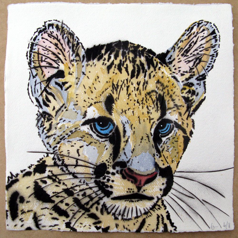 Dessin de MOSKO a pour titre  PETIT TIGRE style figuratif dim : MOSKOprix:330