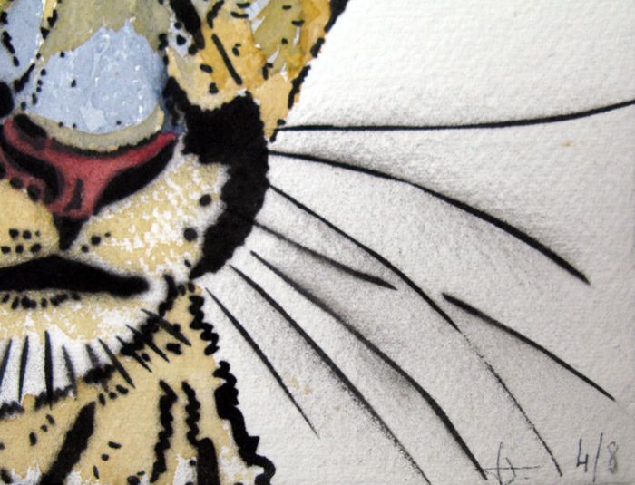 Dessin de MOSKO a pour titre  PETIT TIGRE style figuratif dim : MOSKOprix:330