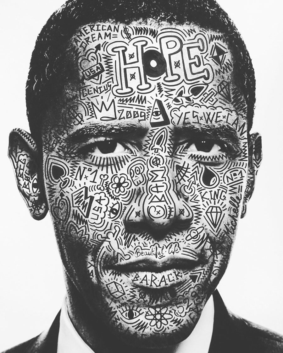 Photo de RS ARTIST a pour titre  BARRACK style street pop art dim : RS ARTISTprix:60