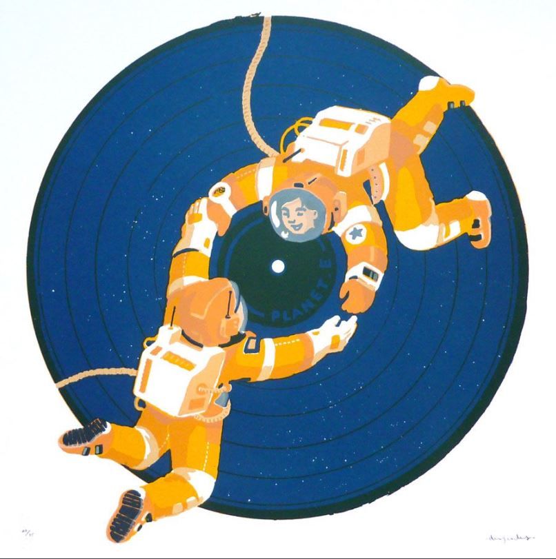 Editions d'art de DUGUDUS a pour titre  PLANET E. style graphique dim : DUGUDUSprix:90