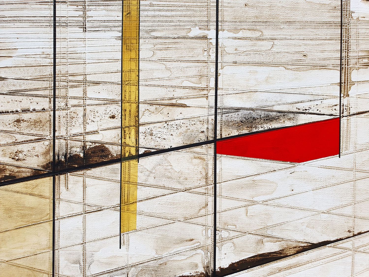 Tableau de LUDOVIC MERCHER a pour titre  Plans style abstrait dim : LUDOVIC MERCHERprix:1000