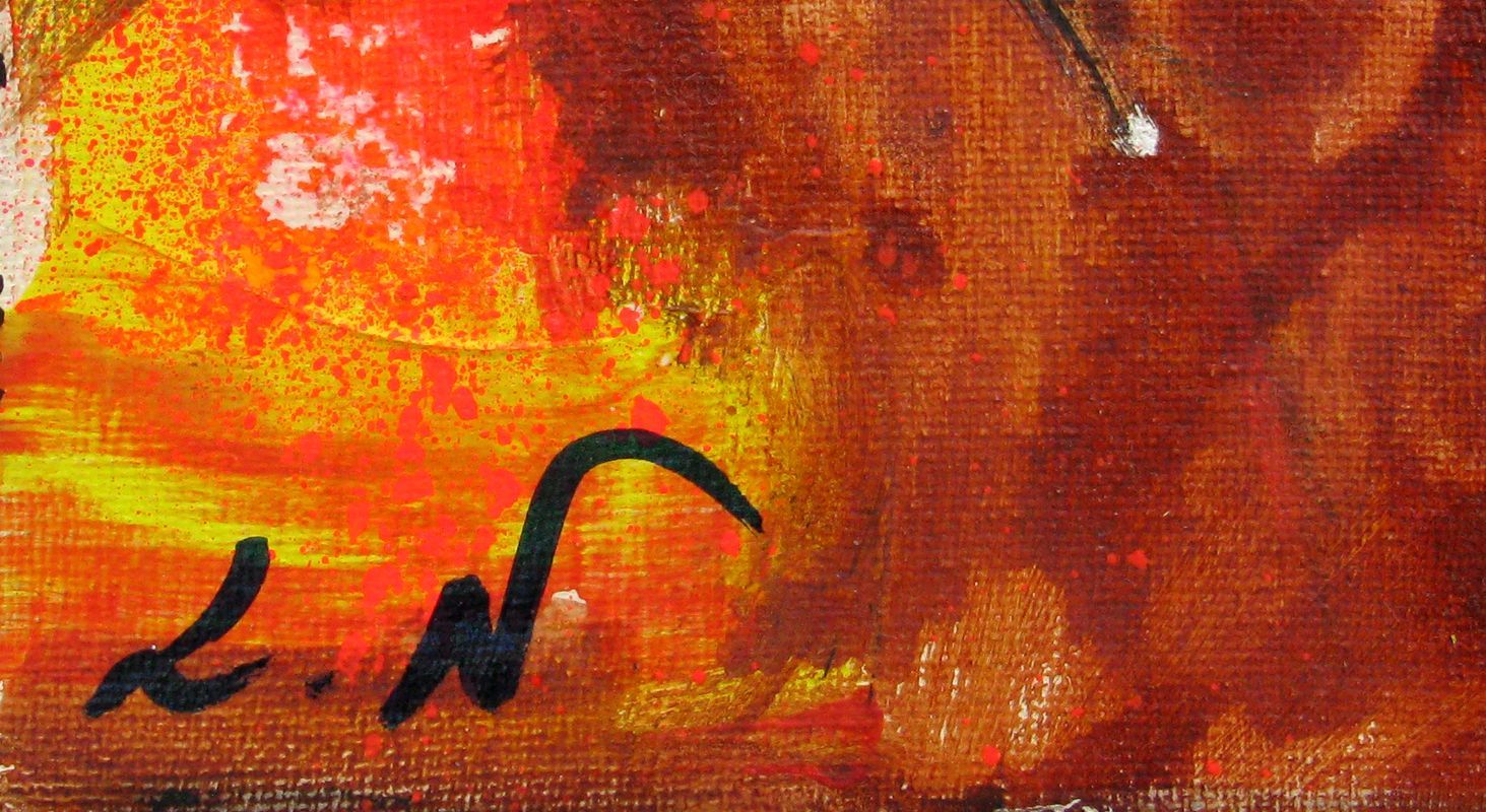 Tableau de NAWEL AUBERT a pour titre  REFLEXION style figuratif dim : NAWEL AUBERTprix:220