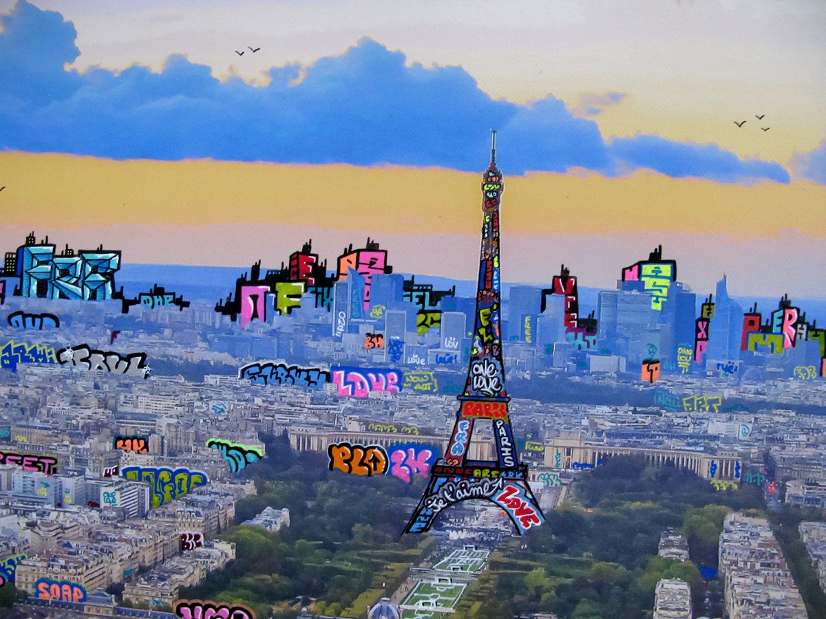 Editions d'art de BLACH a pour titre  Paris Blaze style graffiti, street pop art dim : BLACHprix:1500