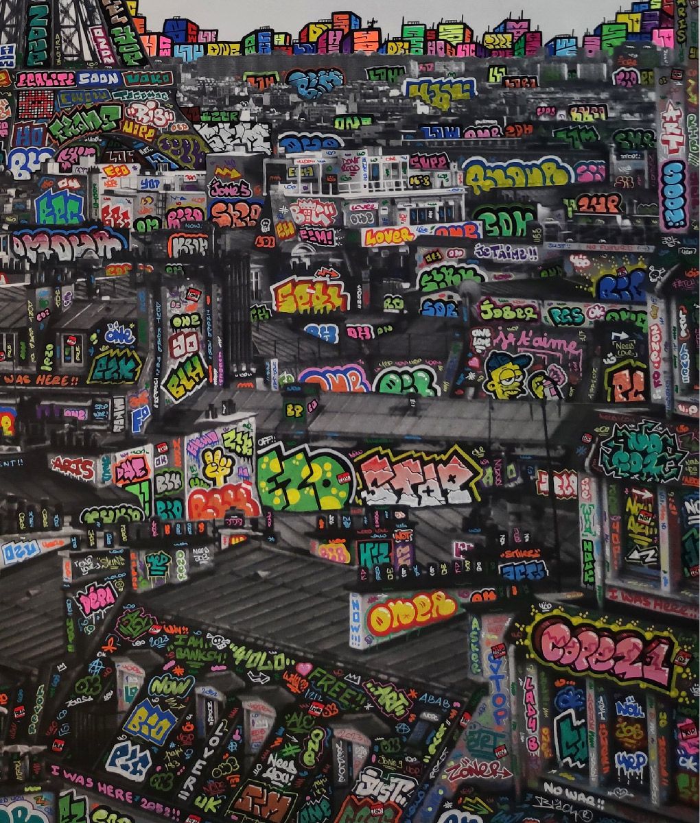 Editions d'art de BLACH a pour titre  Paris French Touch style street art dim : BLACHprix:220