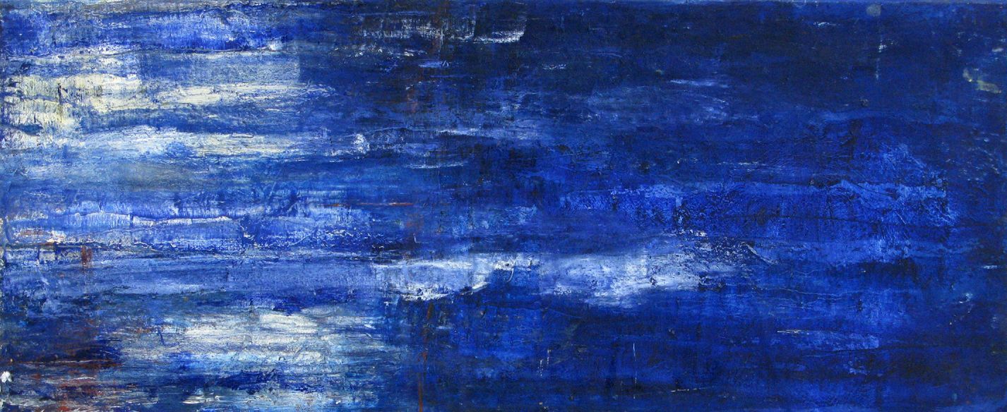 Tableau de PASCALE JACQUEMOND a pour titre  Bleu marine style abstrait dim : PASCALE JACQUEMONDprix:420