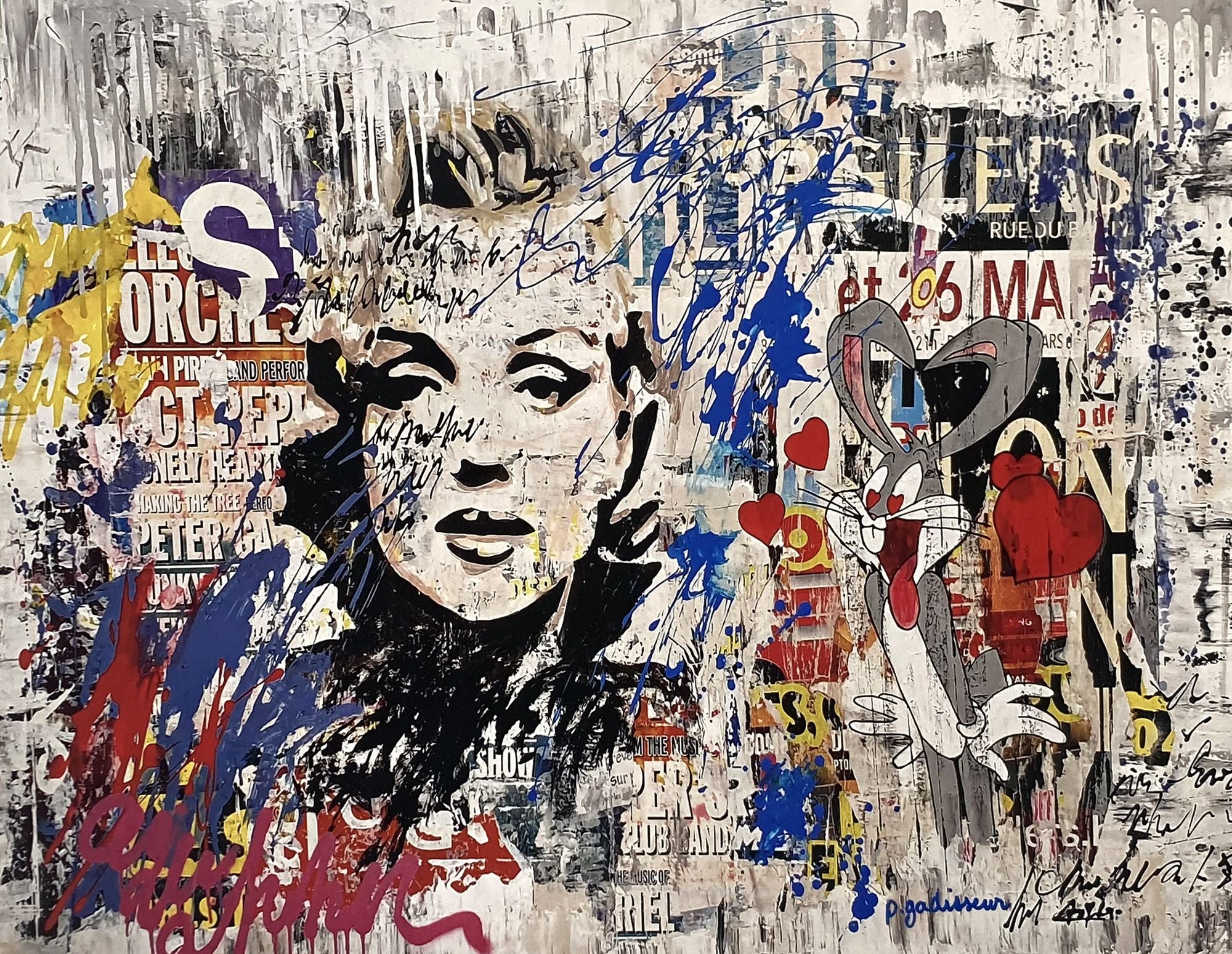 Editions d'art de PATRICIA GADISSEUR a pour titre  Only heart style street pop art dim : PATRICIA GADISSEURprix:120