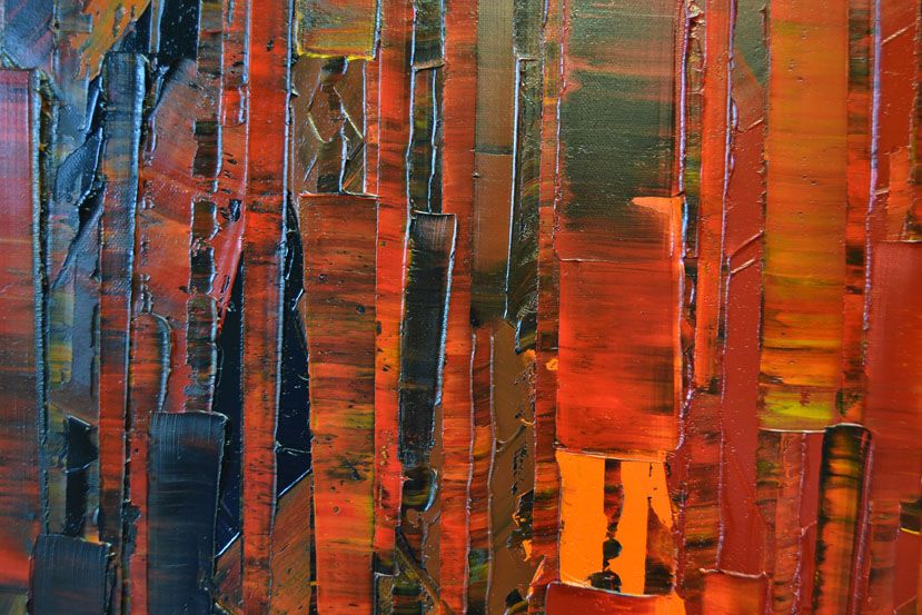 Tableau de ALAIN BECANNE a pour titre  PEINTURE 01-2023-08 style abstrait dim : ALAIN BECANNEprix:1700