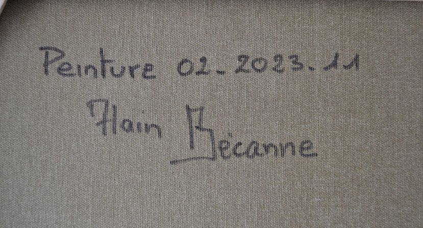 Tableau de ALAIN BECANNE a pour titre  PEINTURE 02-2023-11 style abstrait dim : ALAIN BECANNEprix:850