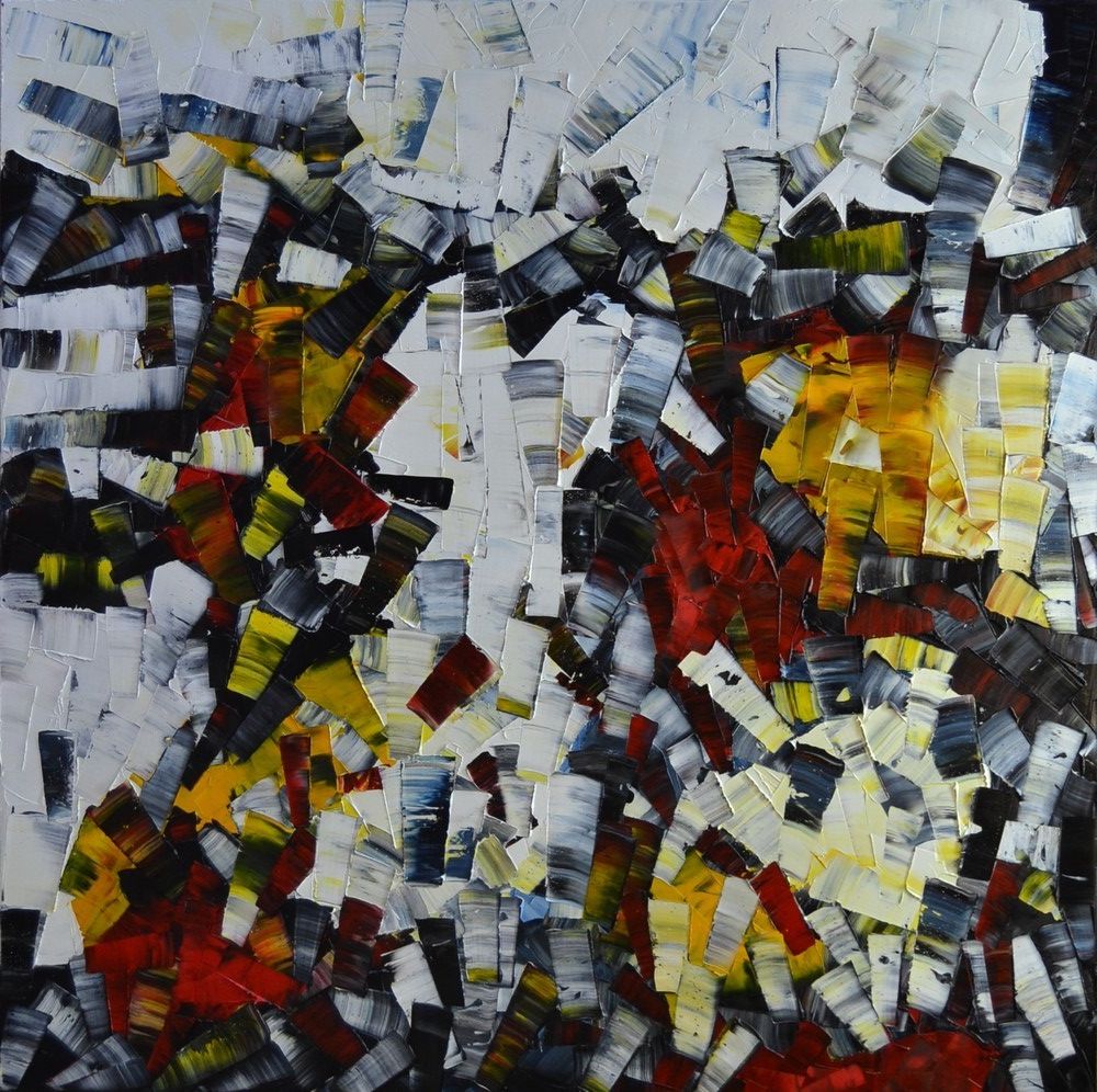 Tableau de ALAIN BECANNE a pour titre  Peinture abstraite 04-2025-27 style abstrait dim : ALAIN BECANNEprix:1200