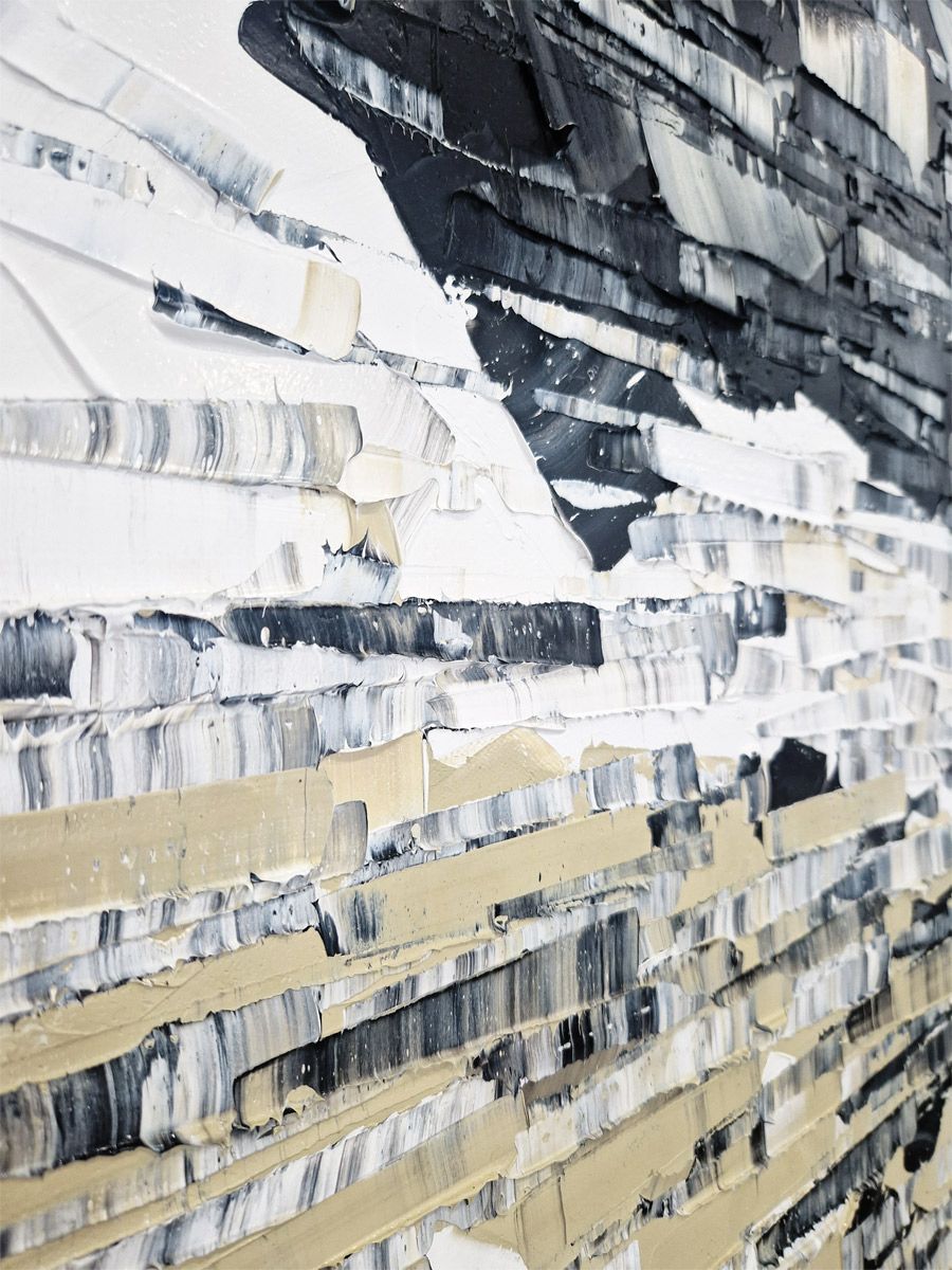 Tableau de ALAIN BECANNE a pour titre  Peinture 12-2024-47 style abstrait dim : ALAIN BECANNEprix:950