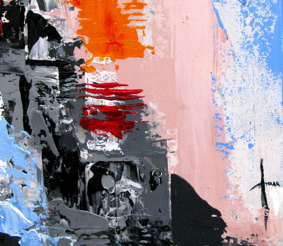 Tableau de FARID AMRAR a pour titre  L'Atavisme d'une palette style abstrait dim : FARID AMRARprix:540