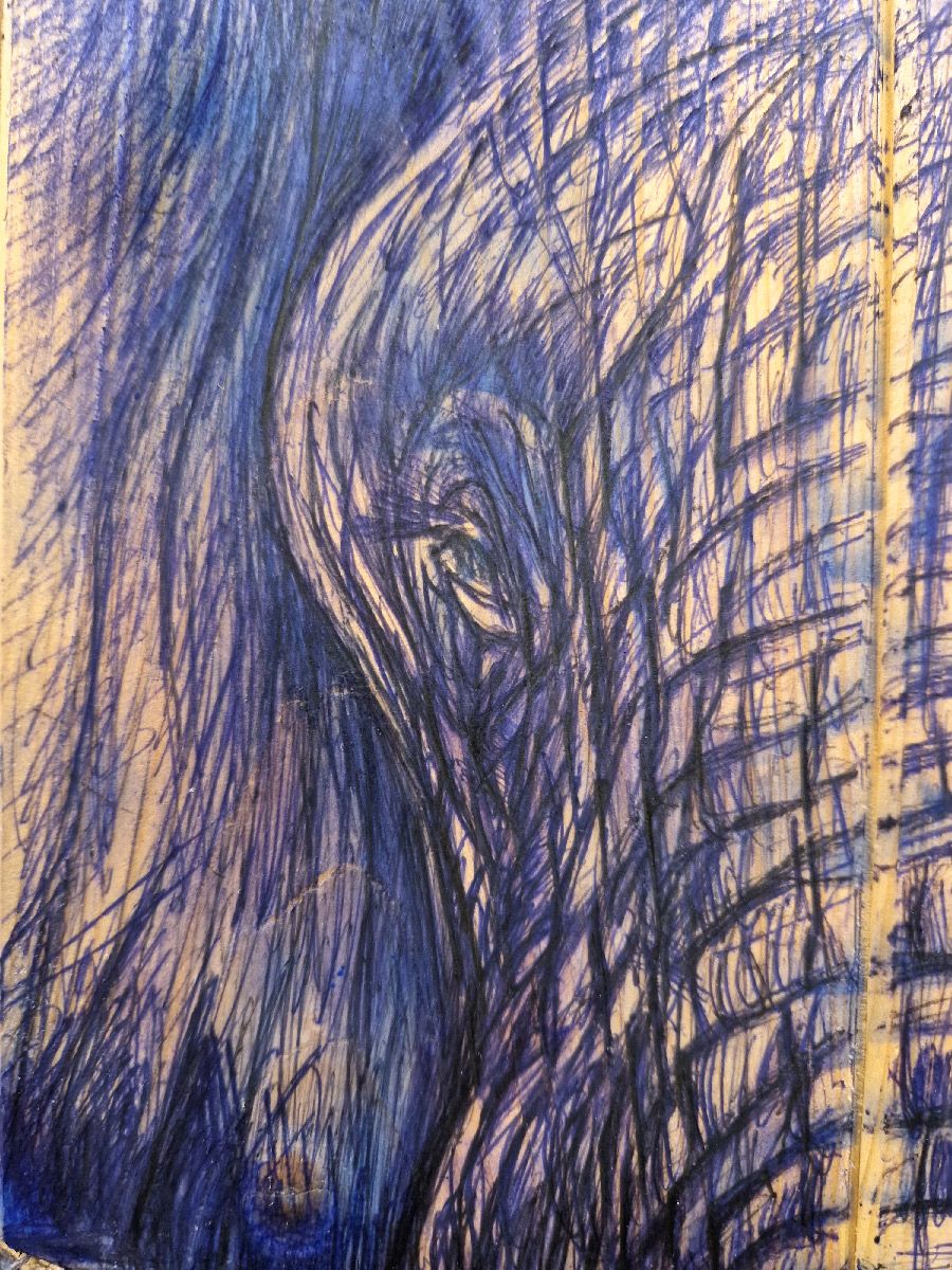 Tableau de ART HM a pour titre  Eléphant style figuratif, graphique dim : ART HMprix:550