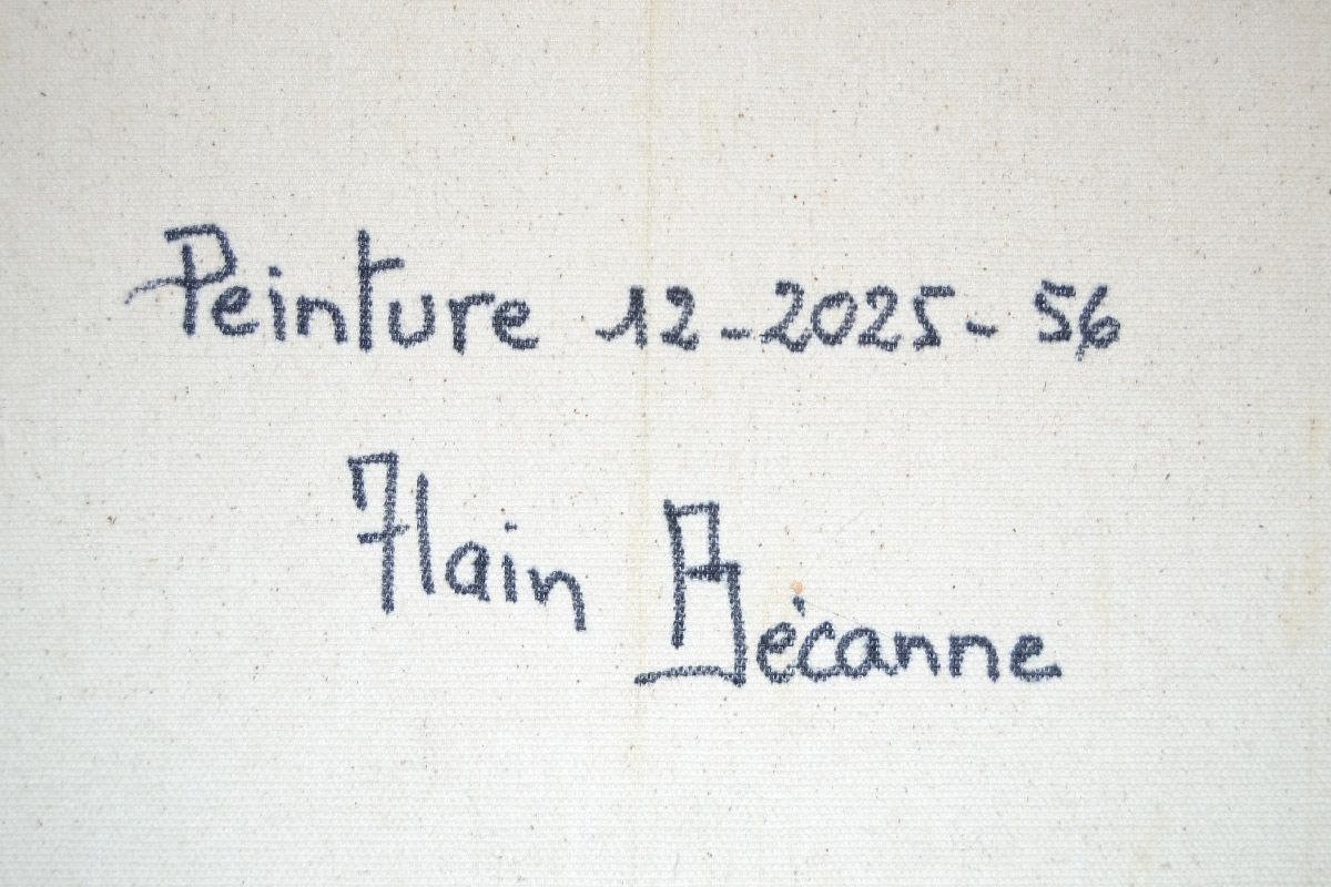 Tableau de ALAIN BECANNE a pour titre  Peinture 09-2025-56 style abstrait dim : ALAIN BECANNEprix:650