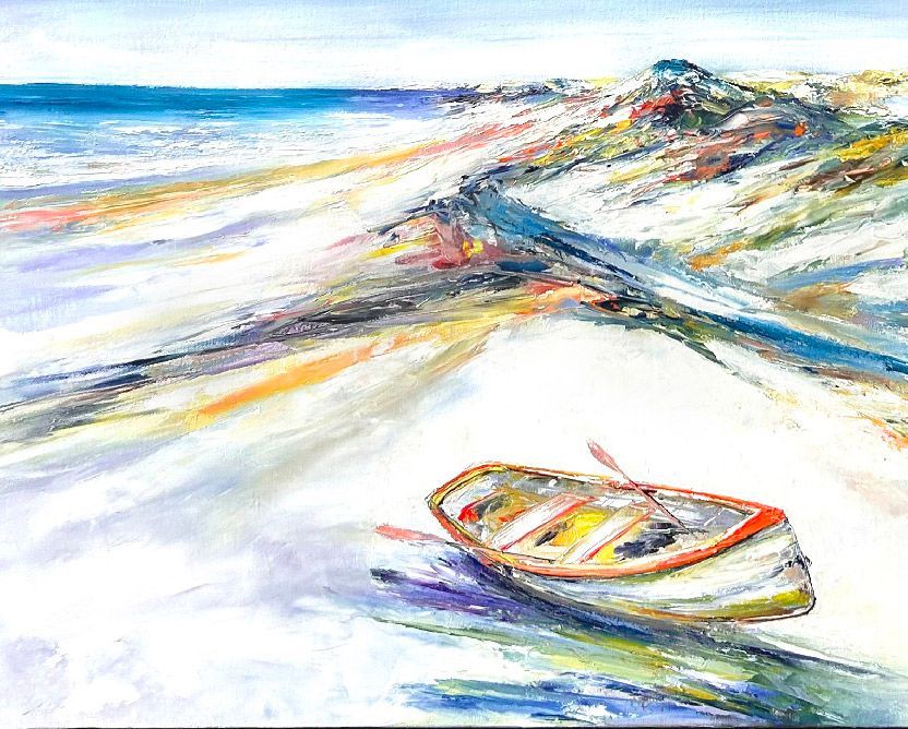 Tableau de PHIL a pour titre  Beau rivage style figuratif dim : PHILprix:600