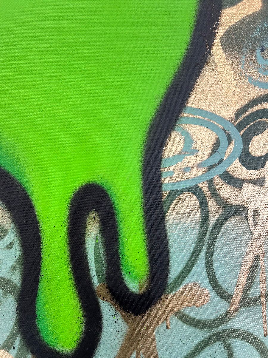 Tableau de Carotte a pour titre  Street jungle style graffiti, street art dim : Carotteprix:450