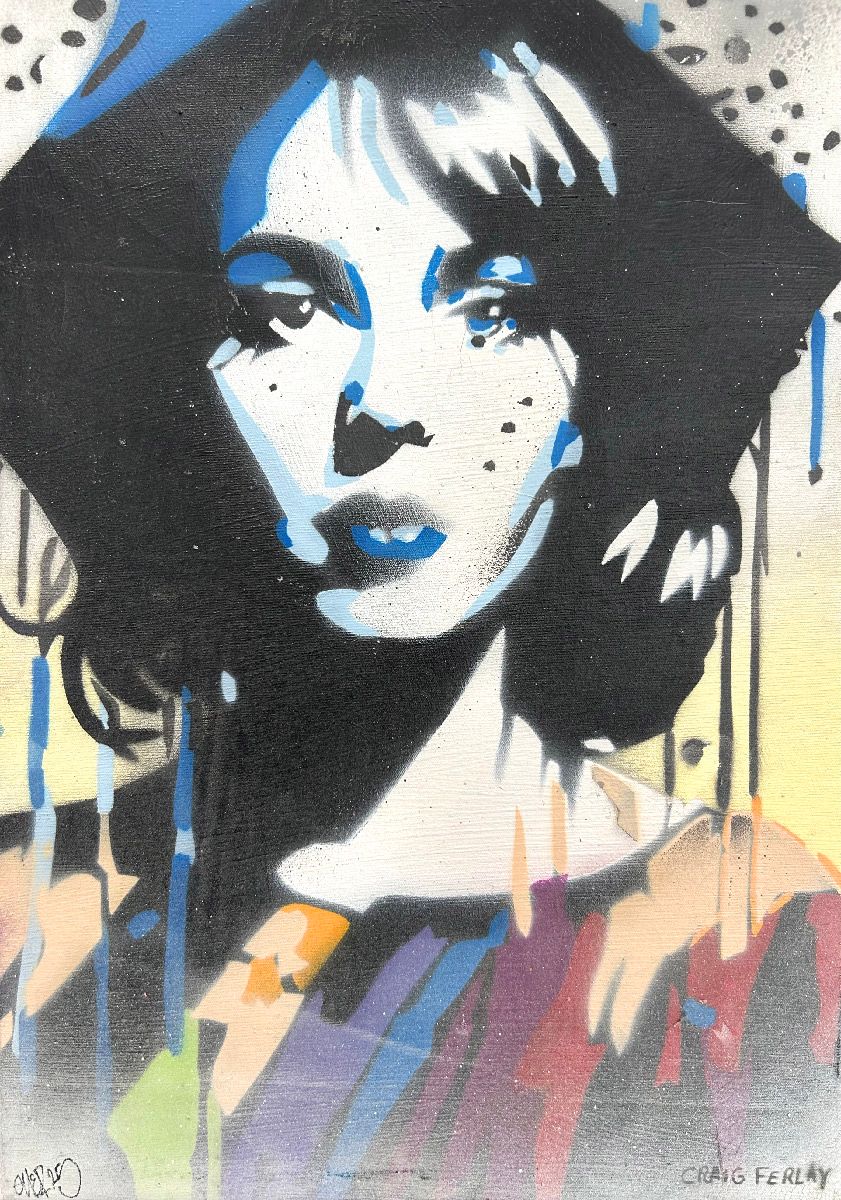 Tableau de Craig & Emer a pour titre  Libertad style graffiti, street art dim : Craig & Emerprix:250