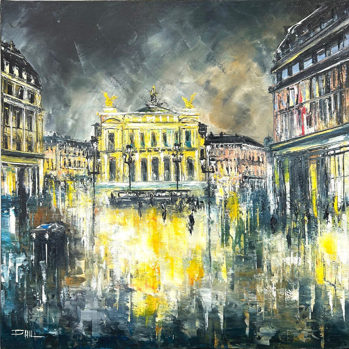 Tableau de PHIL a pour titre  L'opéra, Paris style figuratif dim : PHILprix:350