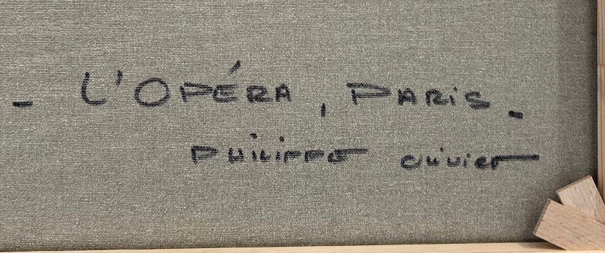 Tableau de PHIL a pour titre  L'opéra, Paris style figuratif dim : PHILprix:350