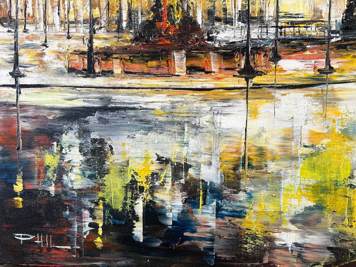 Tableau de PHIL a pour titre  Place de la concorde style figuratif dim : PHILprix:350