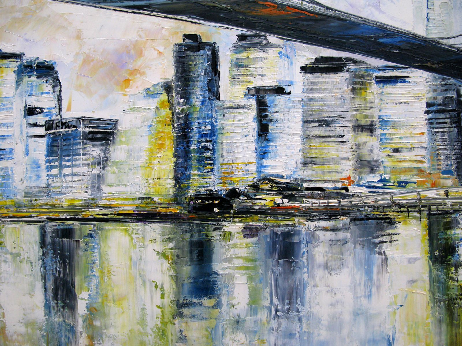 Tableau de PHIL a pour titre  Brooklyn bridge style figuratif dim : PHILprix:700