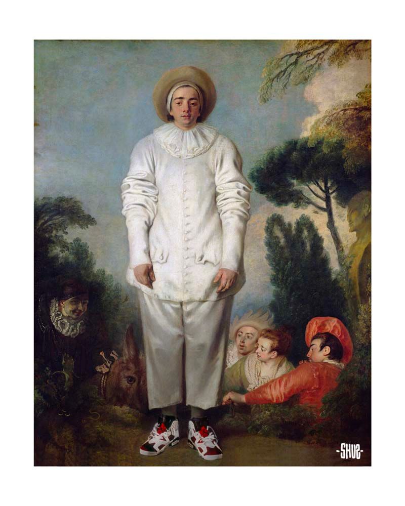 Editions d'art de SHUZ a pour titre  Pierrot to the moon style figuratif dim : SHUZprix:90