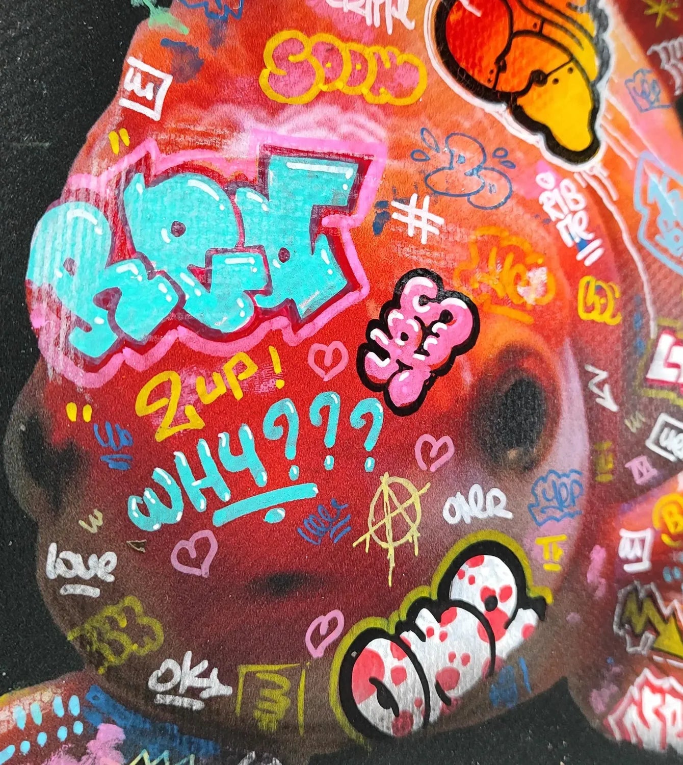 Editions d'art de BLACH a pour titre  Poisson Rouge style graffiti, street art dim : BLACHprix:90